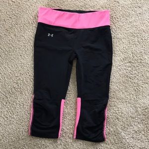 Under Armour Capri black/pink leggings size S
